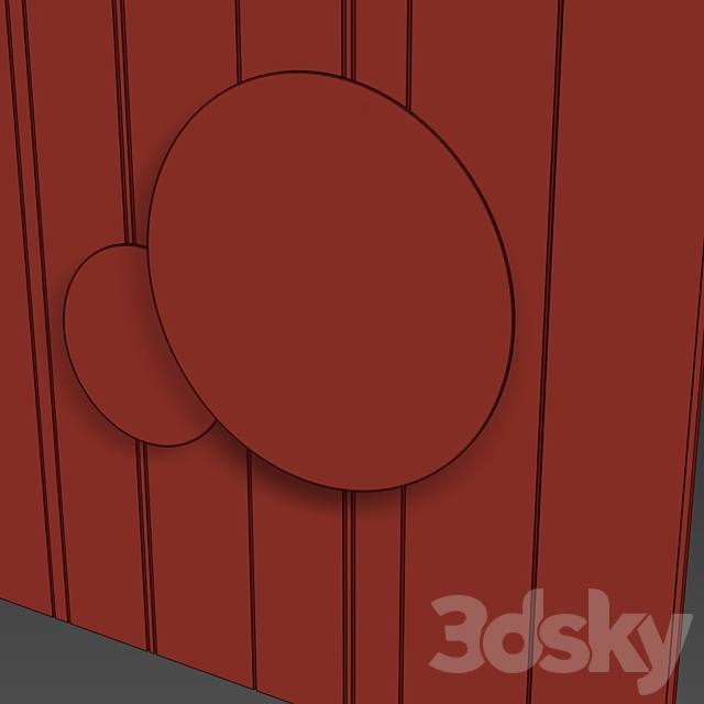 Decotarive Wall panel 001 3DS Max Model - thumbnail 2