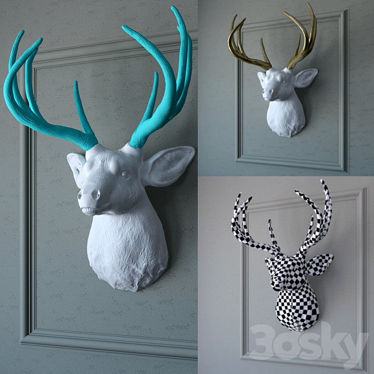 Deer Head Deer Head 3DS Max - thumbnail 2