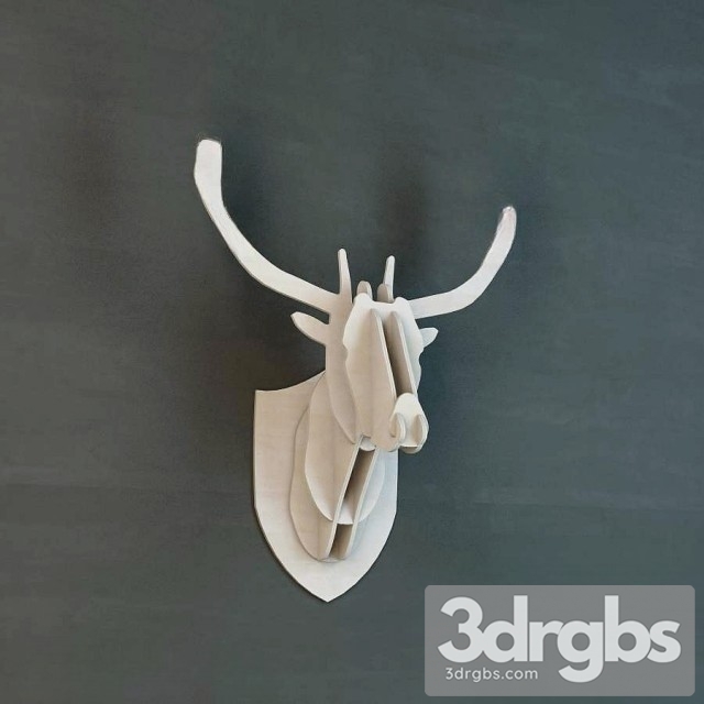 Deer Head Plywood 3dsmax Download - thumbnail 1