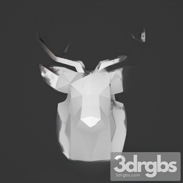 Deer Head Poly 3dsmax Download - thumbnail 1