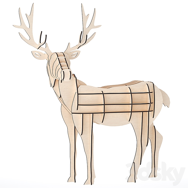 Deer parametric 3DS Max - thumbnail 1