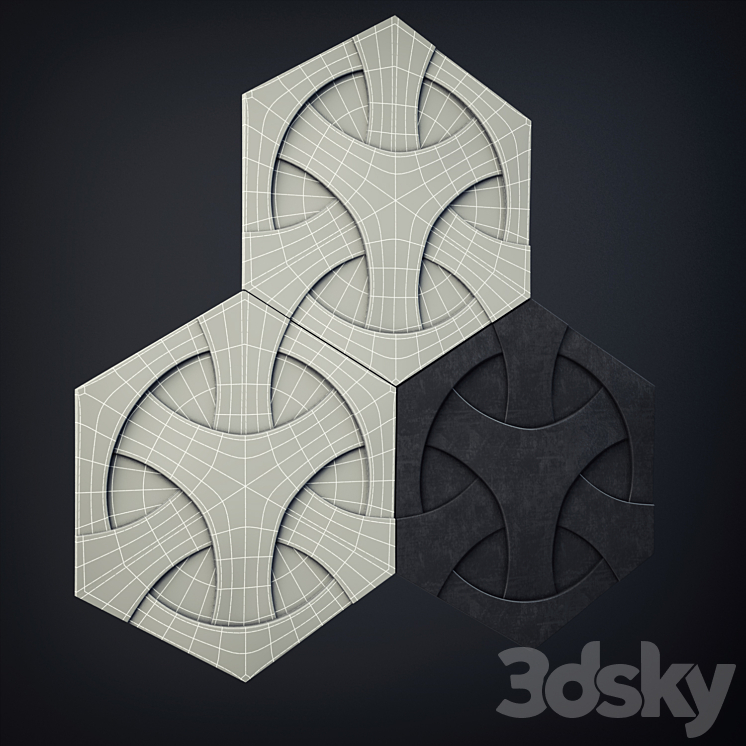 design wall 3DS Max - thumbnail 2