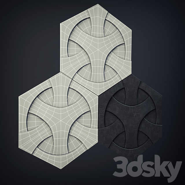 design wall 3DSMax File - thumbnail 2