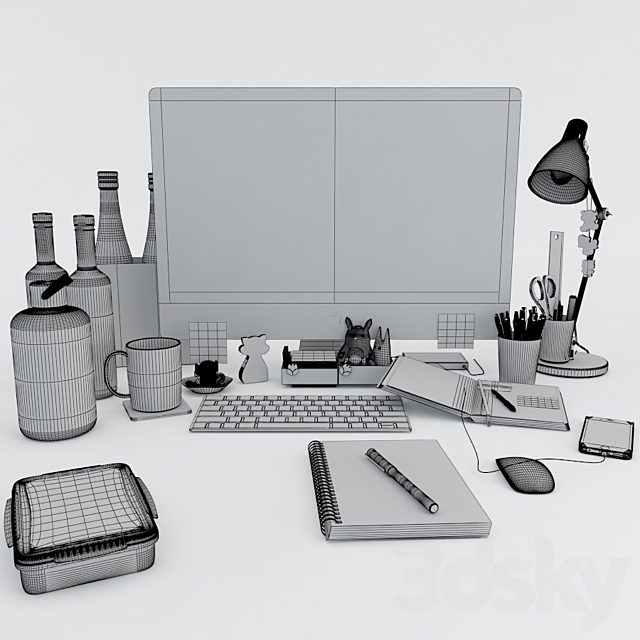 Desk Decoration 3ds Max - thumbnail 2