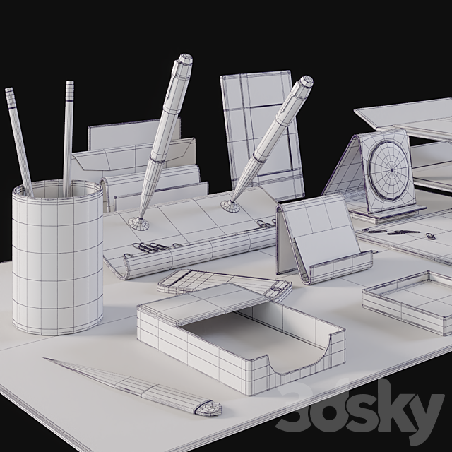 Desk Set for Executive _ Director 3DSMax File - thumbnail 5