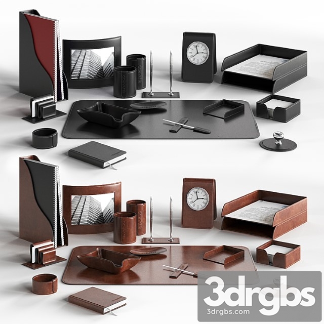 Desk set for the manager buvardo. 3dsmax Download - thumbnail 1