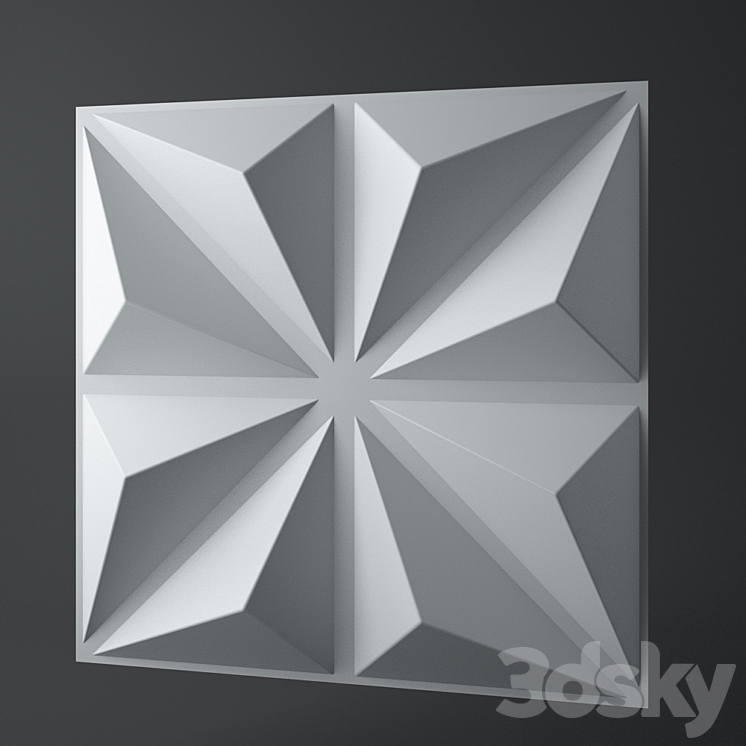 diamond wall apnel 3DS Max - thumbnail 2