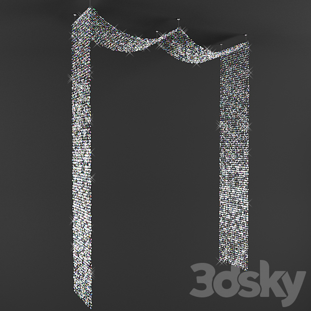 Diamonds Beaded Decor 3ds Max - thumbnail 1