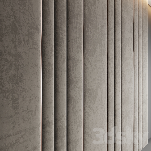 Dirty Beige Velvet Panel 3DS Max Model - thumbnail 2