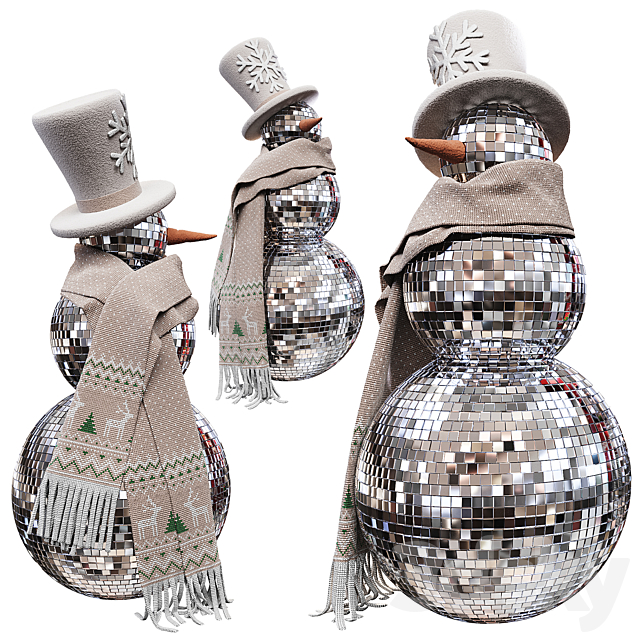 DISCO SNOWMAN 3ds Max - thumbnail 2