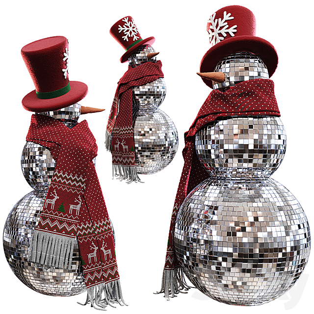 DISCO SNOWMAN 3ds Max - thumbnail 3