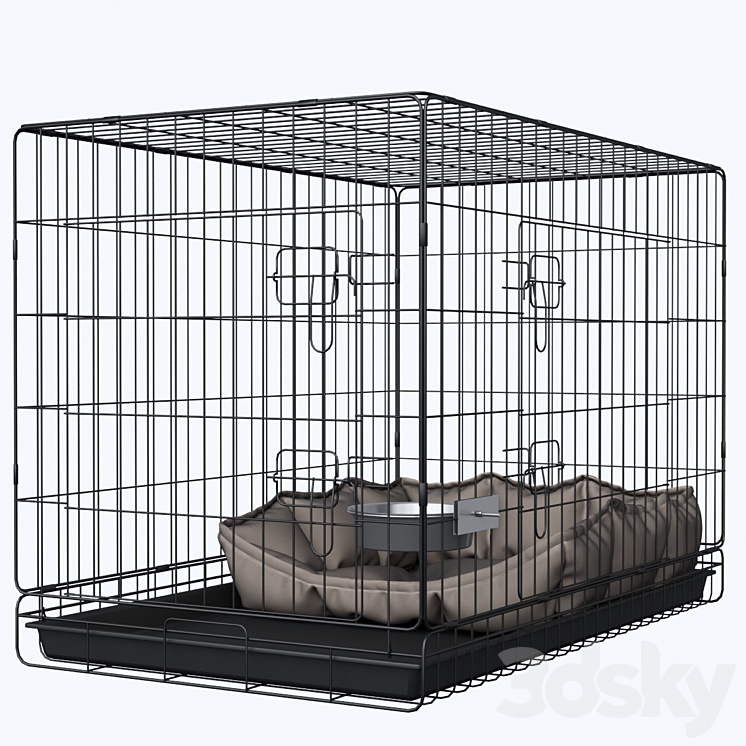 Dog cage 3DS Max Model - thumbnail 3