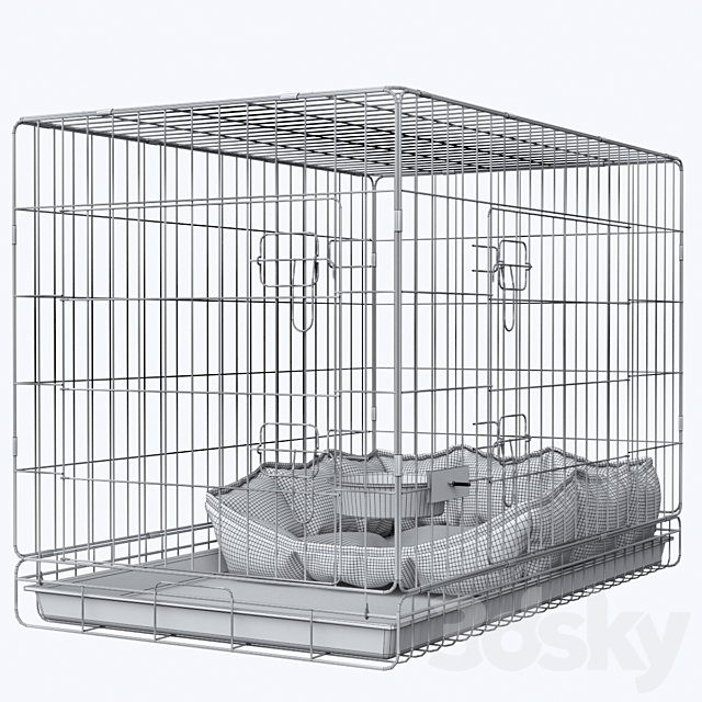 Dog cage 3DS Max Model - thumbnail 2