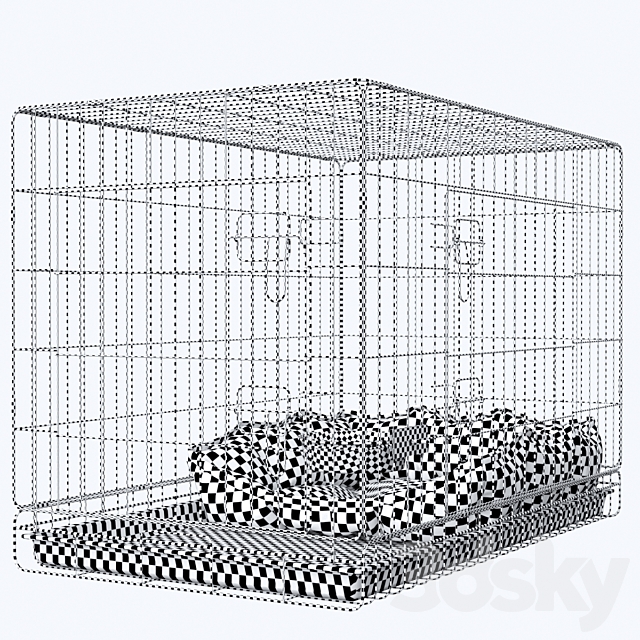 Dog cage 3DS Max Model - thumbnail 3