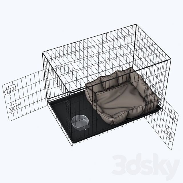 Dog cage 3DS Max Model - thumbnail 4