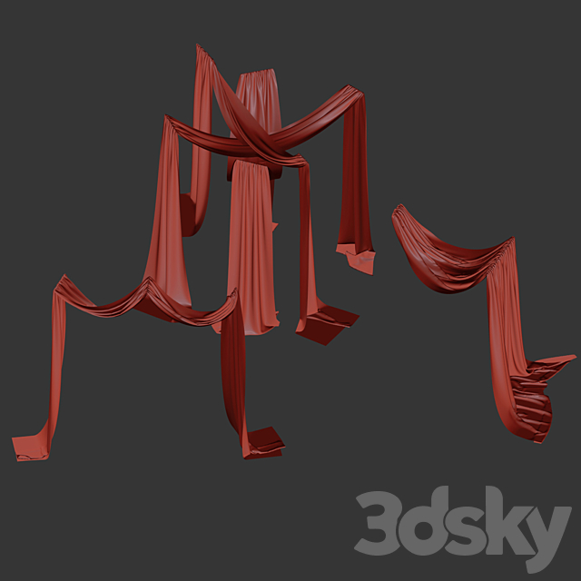 Drapery 3DS Max Model - thumbnail 3