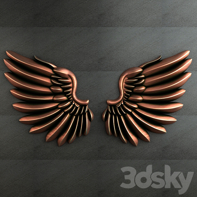 Eagel Wing Relief 001 3DSMax File - thumbnail 1