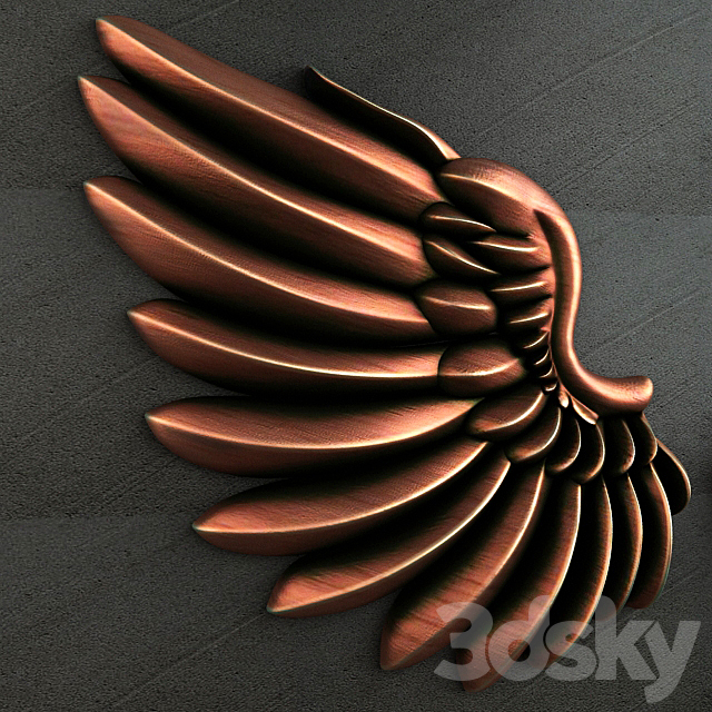 Eagel Wing Relief 001 3DSMax File - thumbnail 2