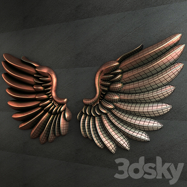 Eagel Wing Relief 001 3DSMax File - thumbnail 3