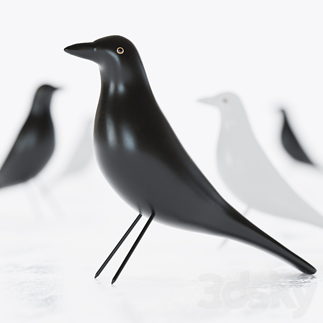 Eames House Bird Figurine 3DS Max Model - thumbnail 2