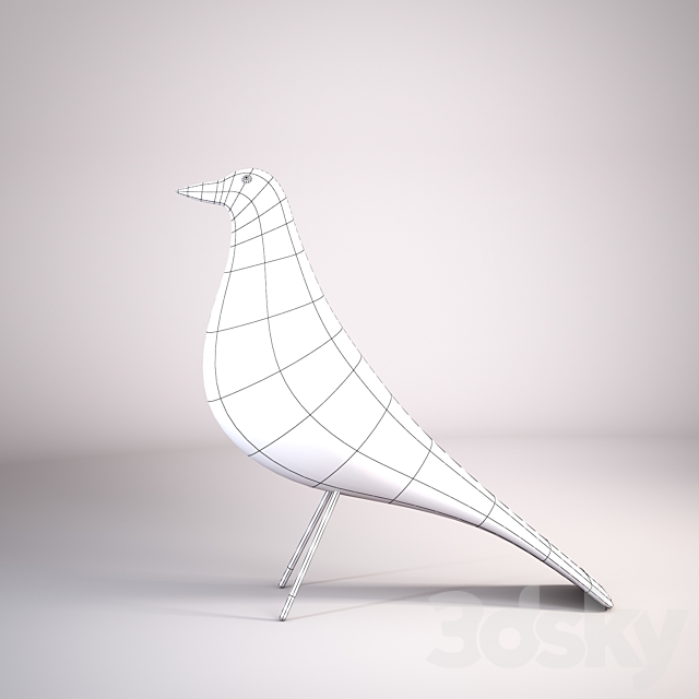 EAMES_black_wooden_bird 3DS Max Model - thumbnail 3