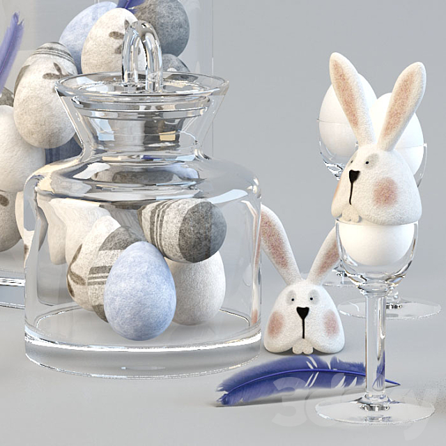 Easter hares) 3ds Max - thumbnail 2