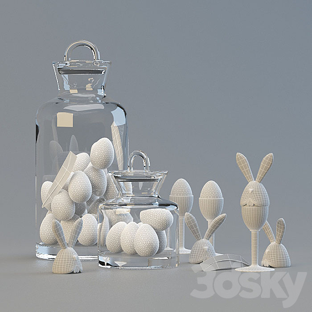 Easter hares) 3ds Max - thumbnail 3