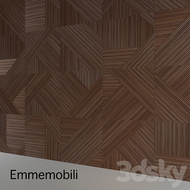 Emmemobili Stripes Boiserie 3DSMax File - thumbnail 1