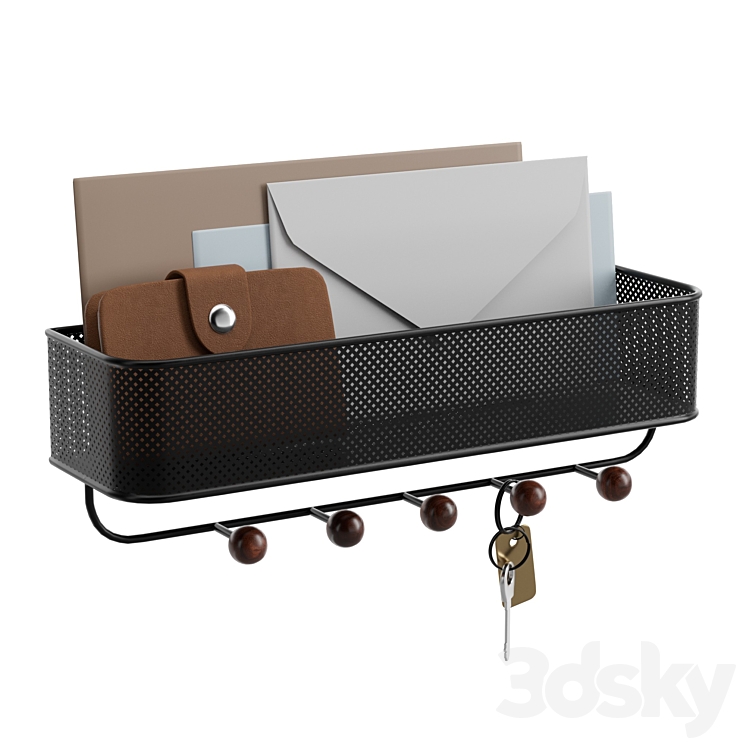 Estique Entryway Organizer 3DS Max Model - thumbnail 1