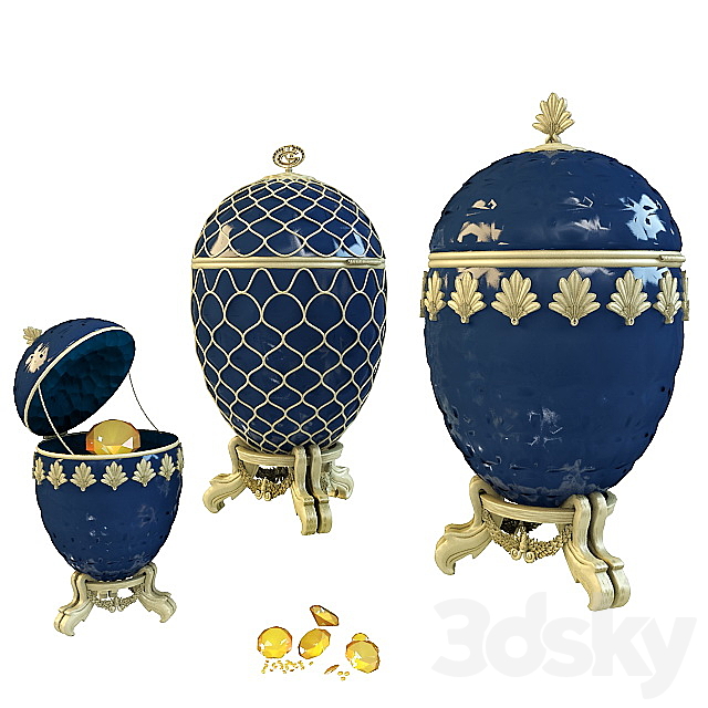 Faberge eggs 3DSMax File - thumbnail 1