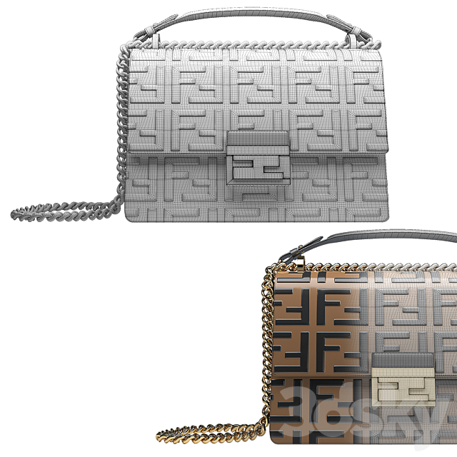 Fendi bags KAN U 3DSMax File - thumbnail 3