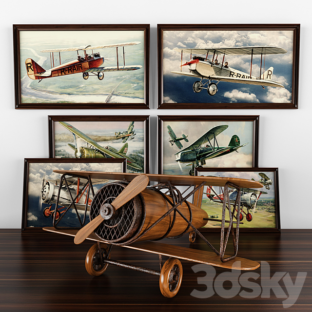 Figurine Airplane 3DSMax File - thumbnail 1