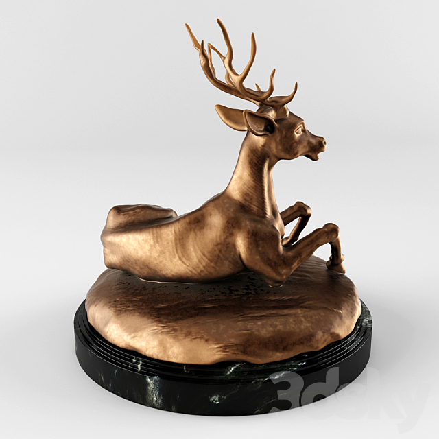 Figurine Deer 3DSMax File - thumbnail 2