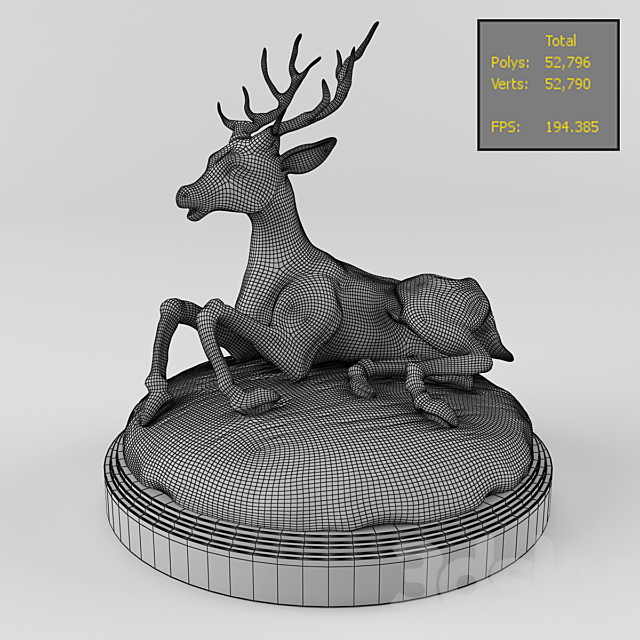 Figurine Deer 3DSMax File - thumbnail 3