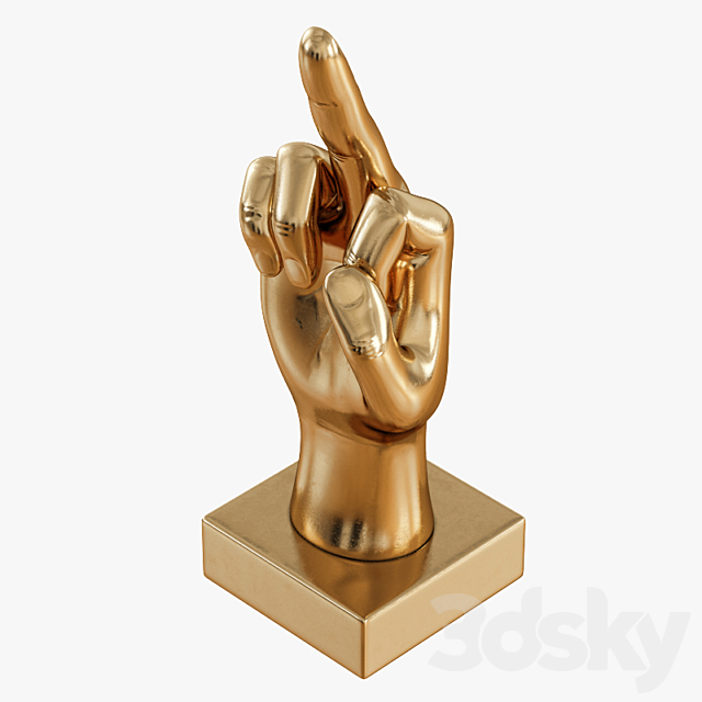 Figurine fuck gold 3DS Max Model - thumbnail 2