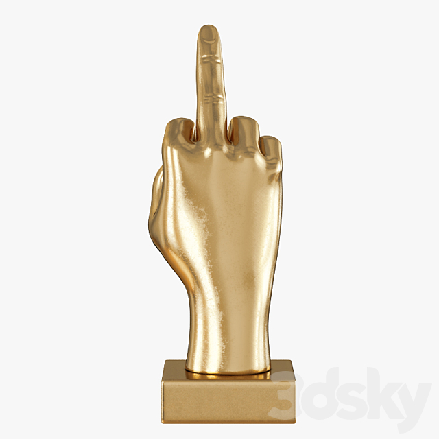 Figurine fuck gold 3DS Max Model - thumbnail 3