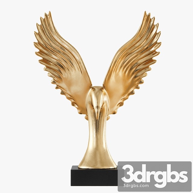 Figurine gold eagle wing 3dsmax Download - thumbnail 1