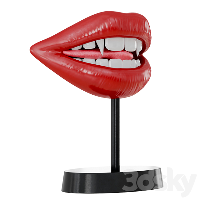 Figurine Lips Vampir Teeth 3DSMax File - thumbnail 3