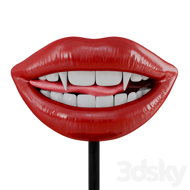 Figurine Lips Vampir Teeth 3DSMax File - thumbnail 4