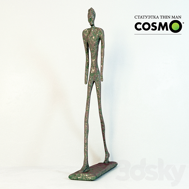 Figurine Thin man (man crossing the area) 3ds Max - thumbnail 1