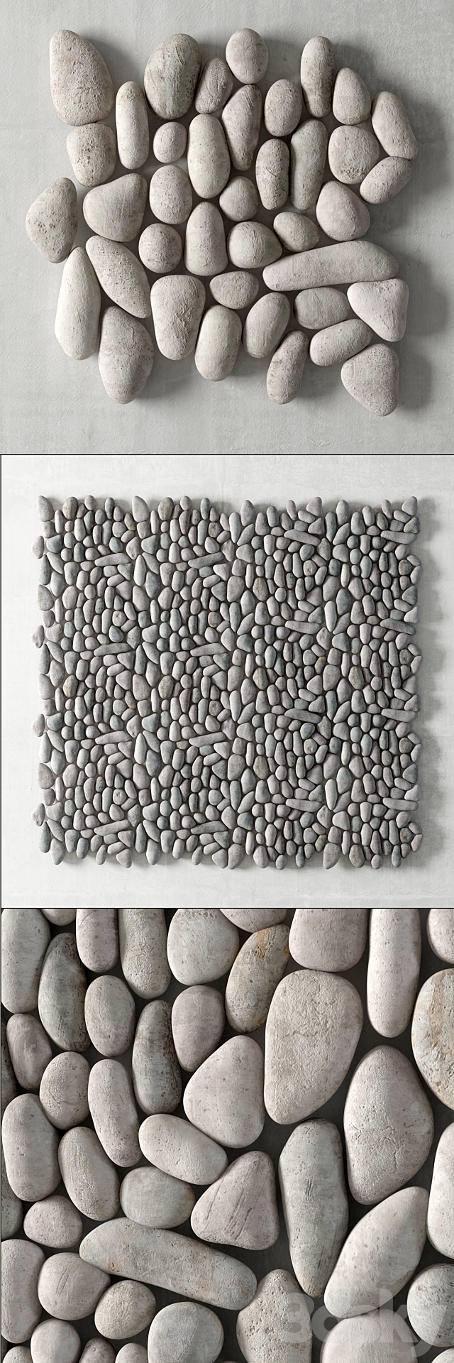 Fine pebble panel 3DSMax File - thumbnail 2