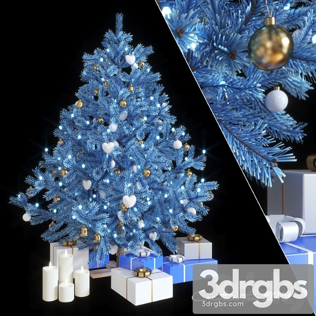 Fir-tree artificial new year& 3dsmax Download - thumbnail 1