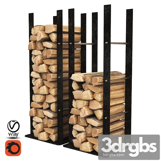 Firewood storage rack 3dsmax Download - thumbnail 1