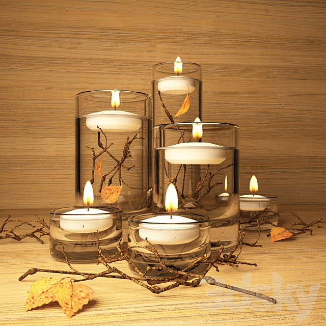 Floating candles 3DSMax File - thumbnail 1