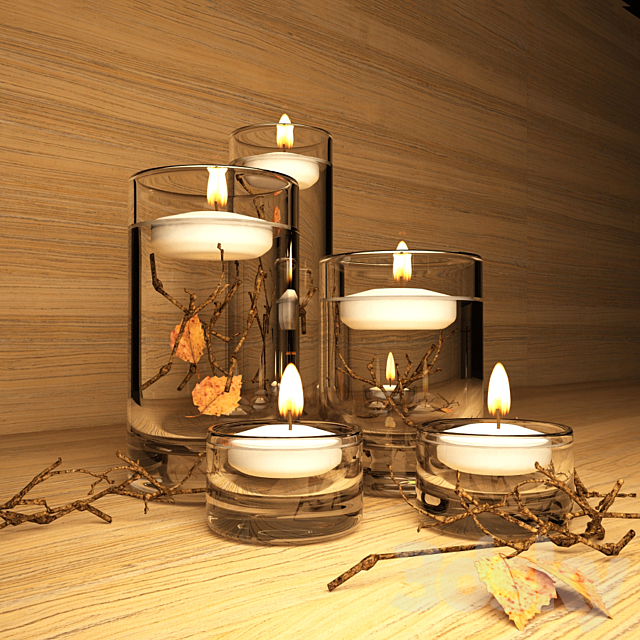 Floating candles 3DSMax File - thumbnail 2