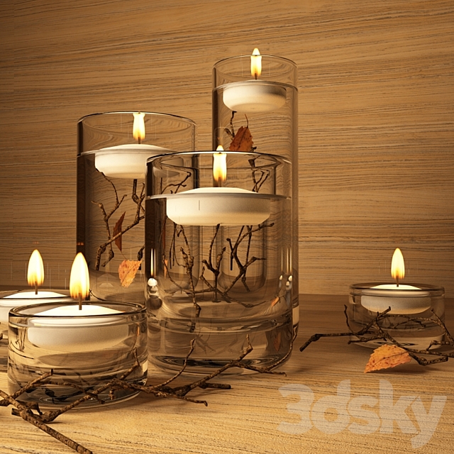 Floating candles 3DSMax File - thumbnail 3