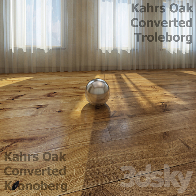 Flooring Kahrs Oak Converted Kronoberg (Kronoberg) Parquet board Kahrs Old Oak Troleborg (Trollaborg) 3DS Max Model - thumbnail 1