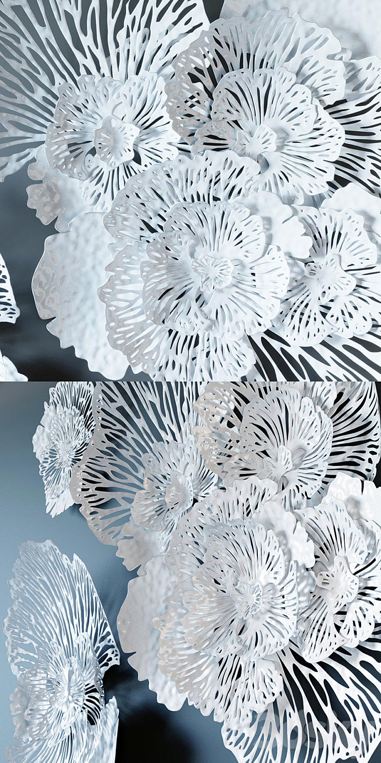 Flower Wall Art 3DS Max - thumbnail 2