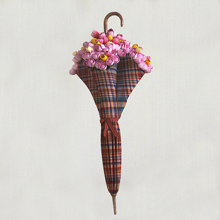 Flowers umbrella 3DS Max - thumbnail 1