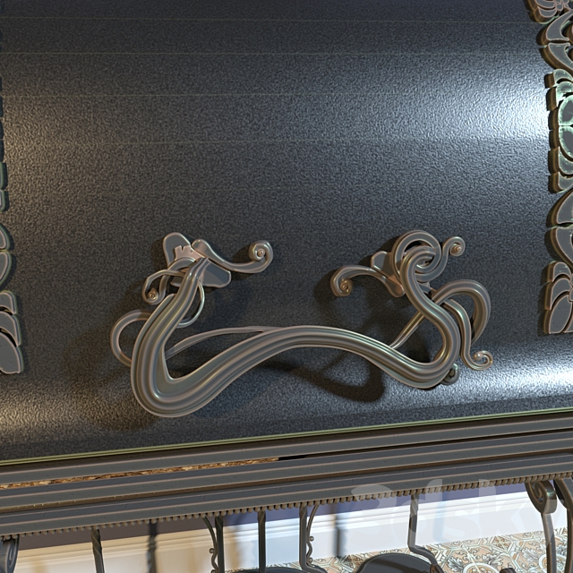 Forged dovnitsa in the classical style. 3ds Max - thumbnail 2